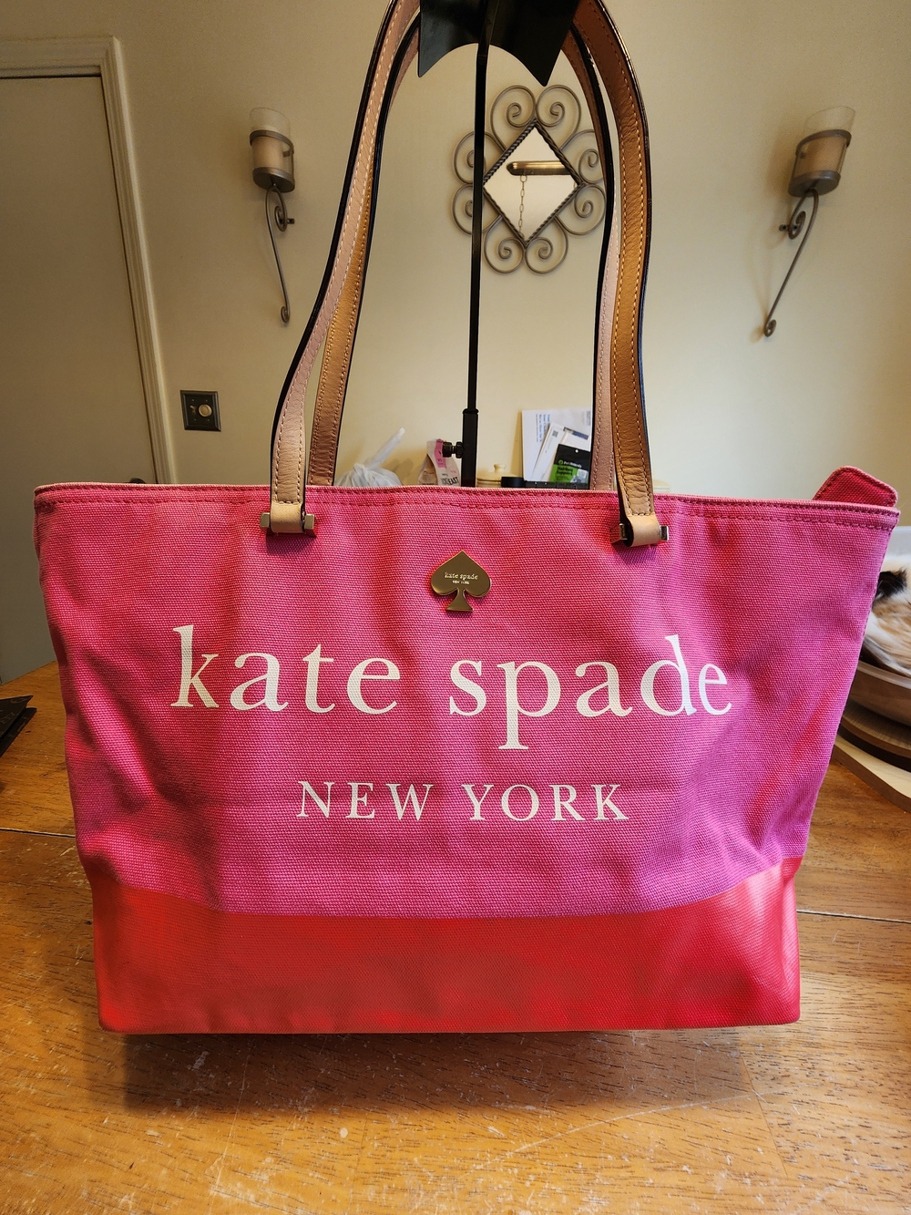 Kate Spade New York Dipped Canvas Francis Tote Bag in a vibrant, color-blocked